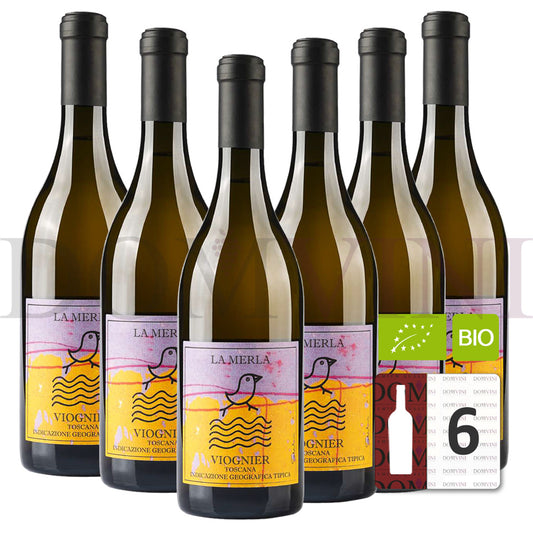 GLI ARCHI La Merla "Viogner" Toscana IGT 2022 Bio - 6er Weinpaket