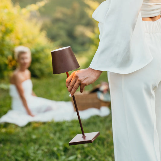 Poldina 3K Akku-Tischlampe IP65 Dimmbar - Zafferano