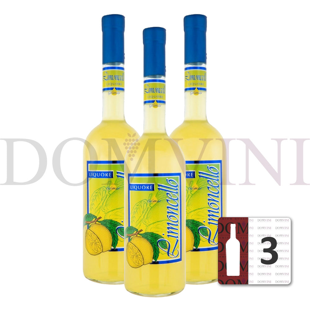Golmar Limoncello Liquore by Zanin - 30,0% vol. 0,7 Liter - 3er Pack