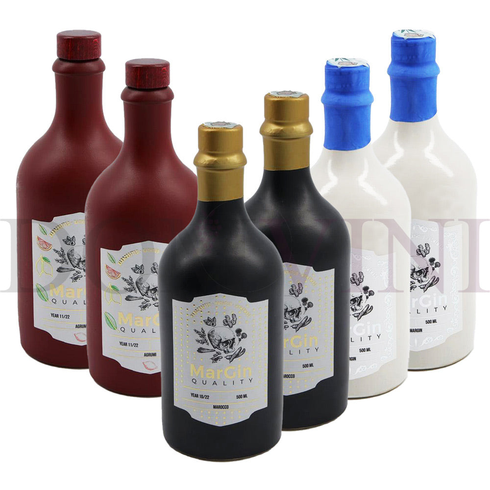 MarGin Quality "Selection Three"  Premium Gin 45% vol. 6x500ml - Made in Italy | GASTRO