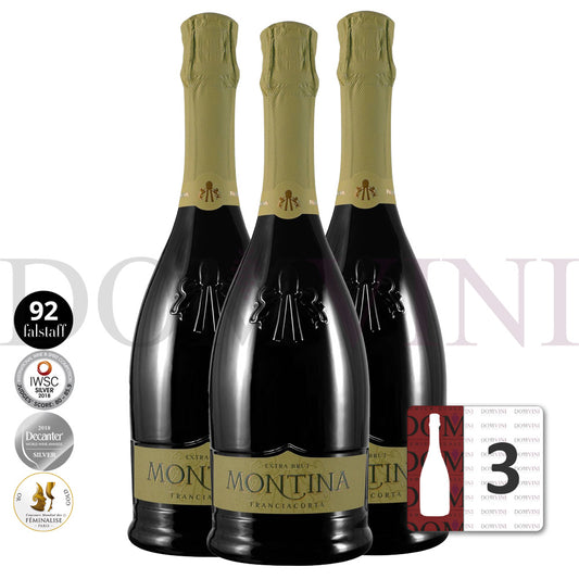 Montina Franciacorta Extra Brut DOCG "Neue Kollektion" - 3er Schaumwein-Paket