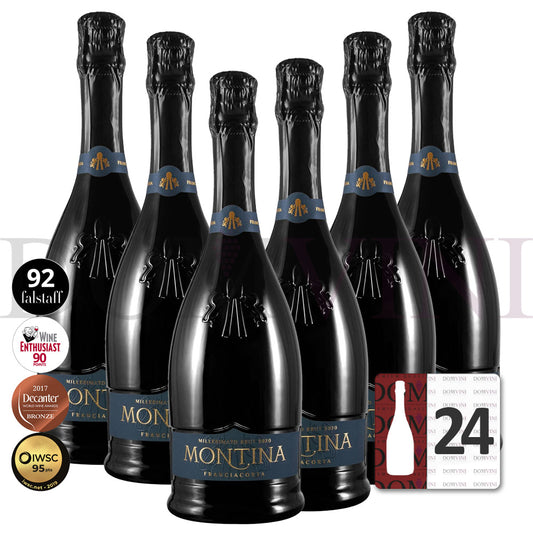 Montina Franciacorta Millesimato Brut DOCG 2019 "Neue Kollektion" - 24er Schaumwein-Paket