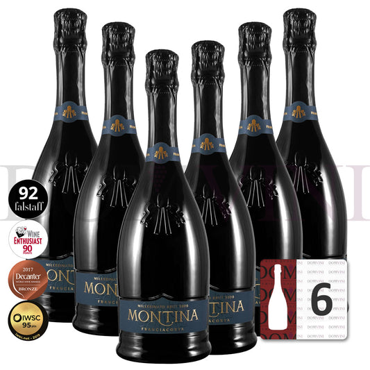 Montina Franciacorta Millesimato Brut DOCG 2019 "Neue Kollektion" - 6er Schaumwein-Paket