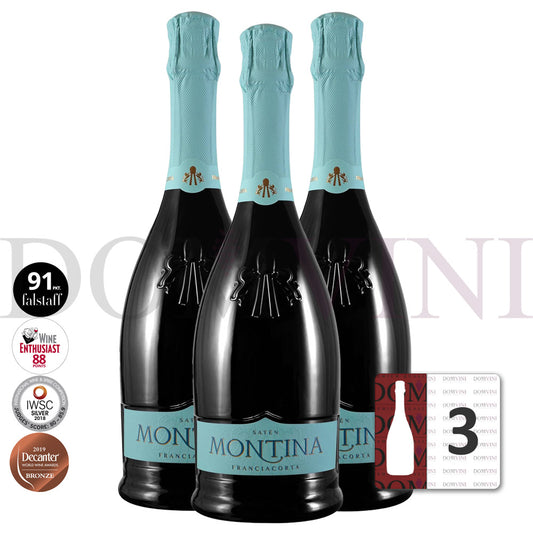 Montina Franciacorta Satèn DOCG "Neue Kollektion" - 3er Schaumwein-Paket