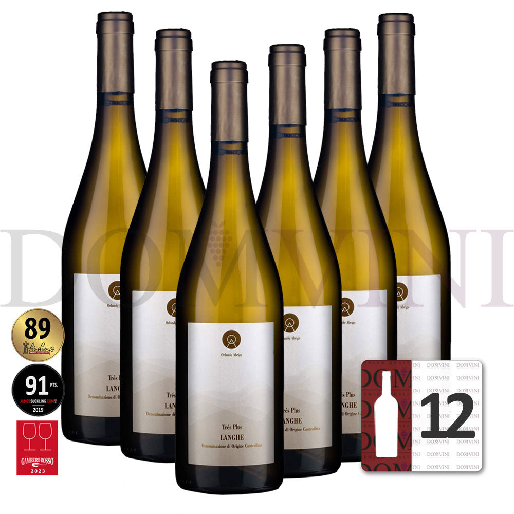ORLANDO ABRIGO "Trés Plus" Chardonnay Langhe DOC 2020 - 12er Weinpaket