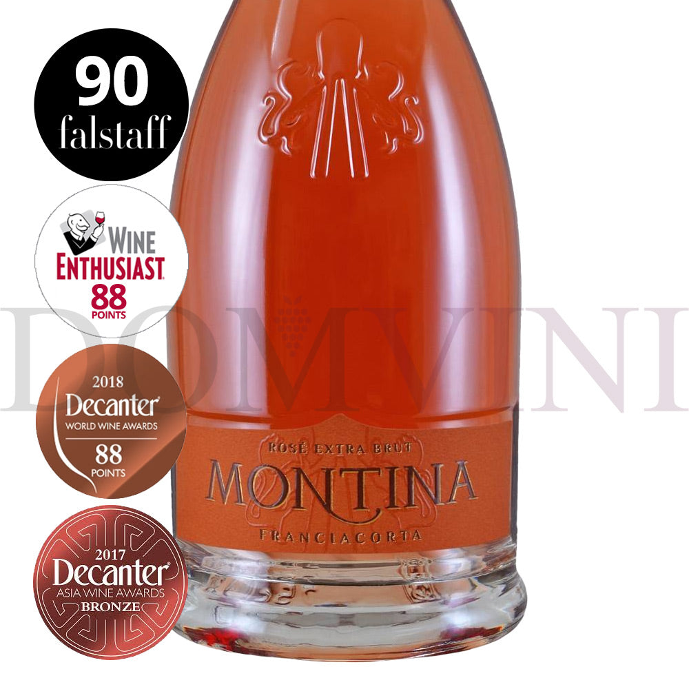 La Montina Franciacorta Rosè Extra Brut DOCG [New collection]- 12er Schaumwein-Paket