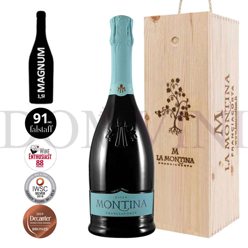 La Montina Franciacorta Satèn DOCG - Magnumflasche 1,5l + OHK (Geschenkbox)