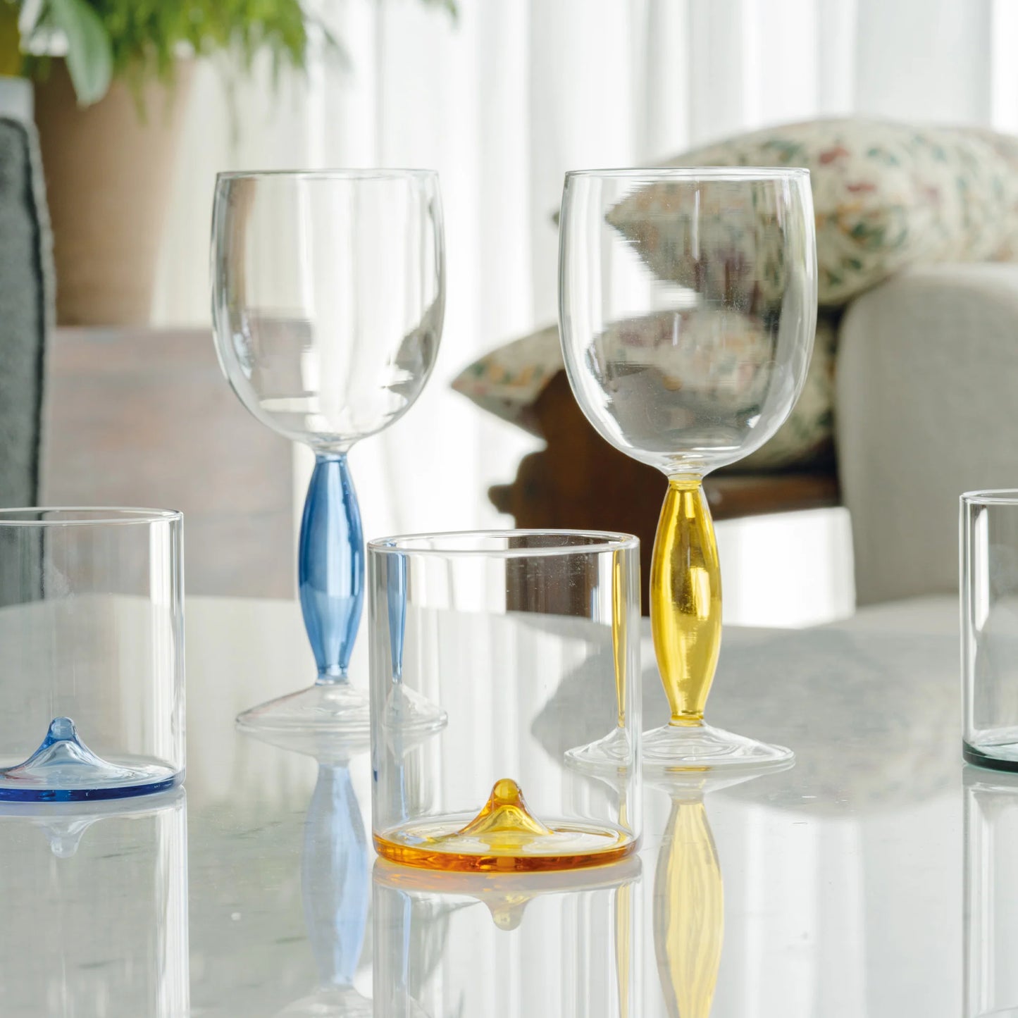 Discobolo 34,5cl handgefertigt (Design Federico de Majo) zafferano (4er-Set)