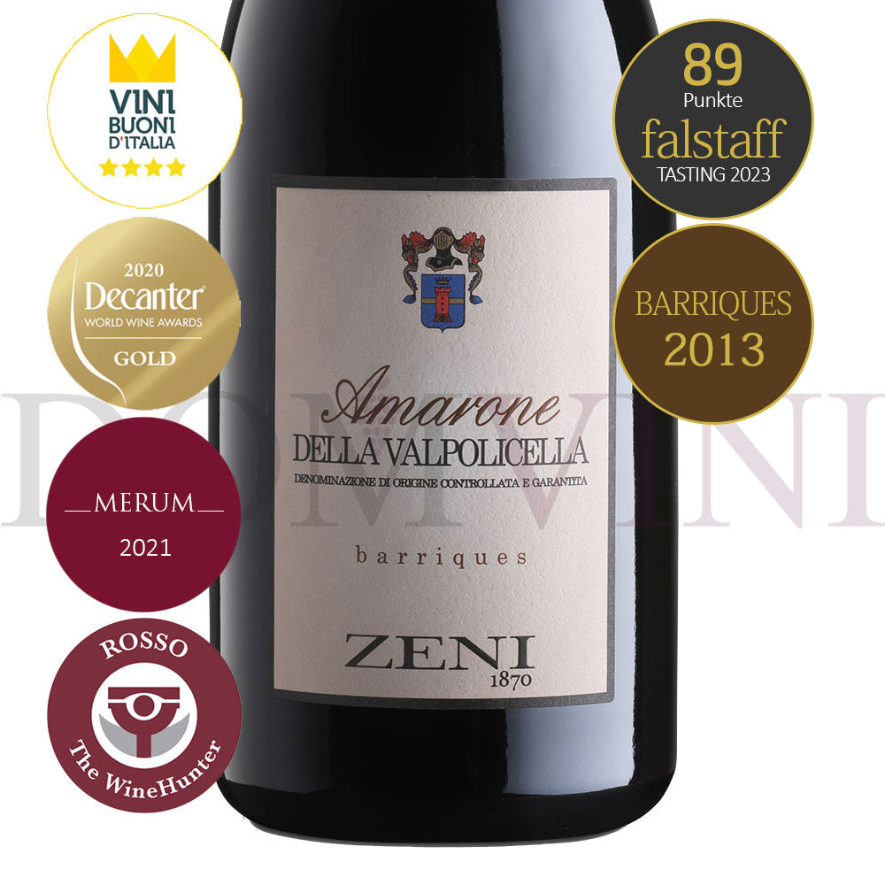 ZENI "Amarone della Valpolicella" Barriques DOCG 2013 (TRADIZIONE DI FAMIGLIA 2013)- 3er Weinpaket