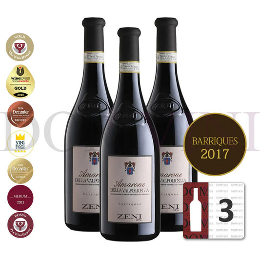 ZENI "Amarone della Valpolicella" Barriques DOCG 2017 - 3er Weinpaket