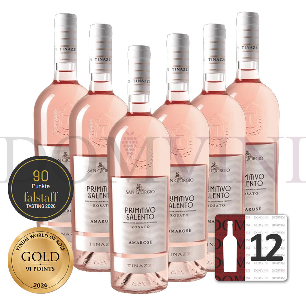 San Giorgio "Amarosè" Primitivo Salento Rosato 2025 IGP, Tinazzi  - 12er Weinpaket