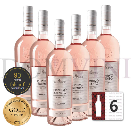 San Giorgio "Amarosè" Primitivo Salento Rosato 2025 IGP, Tinazzi  - 6er Weinpaket