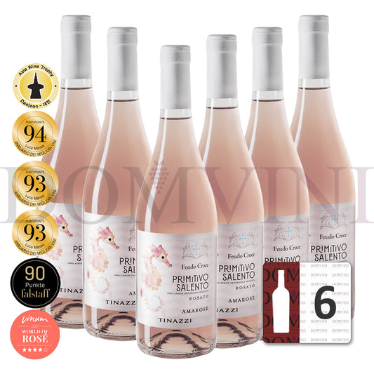Feudo Croce "Amarosè" Primitivo Salento Rosato IGP 2024, TINAZZI - 6er Weinpaket