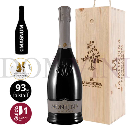 La Montina Franciacorta Brut DOCG - Magnumflasche 1,5l + OHK (Geschenkbox)