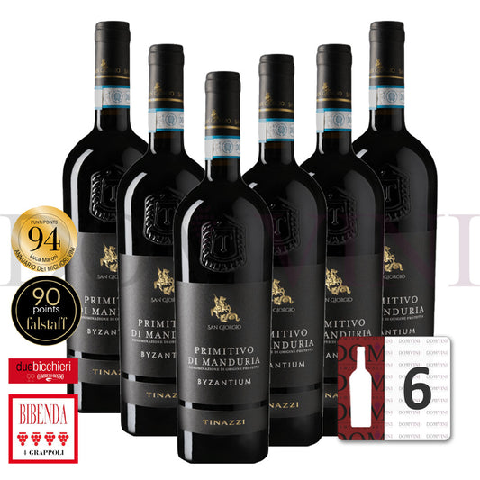 San Giorgio - Byzantium Primitivo di Manduria DOP 2023, TINAZZI - 6er Weinpaket