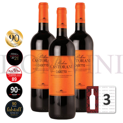 CASTORANI "Podere Castrorani" Cadetto Montepulciano d'Abruzzo DOC 2019 - 3er Weinpaket
