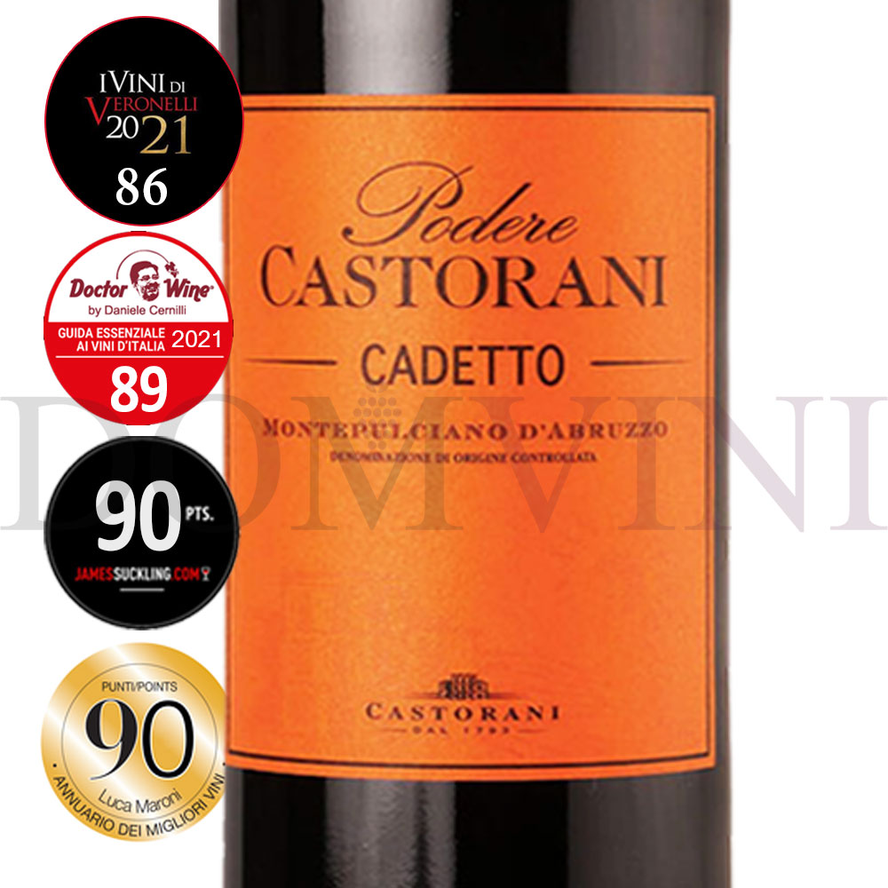 CASTORANI "Podere Castrorani" Cadetto Montepulciano d'Abruzzo DOC 2018 - 24er Weinpaket