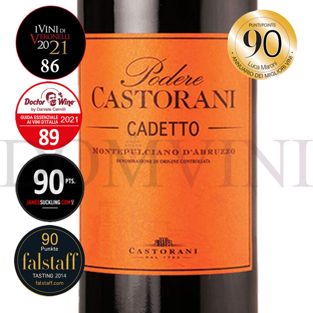 CASTORANI "Podere Castrorani" Cadetto Montepulciano d'Abruzzo DOC 2018 - 6er Weinpaket