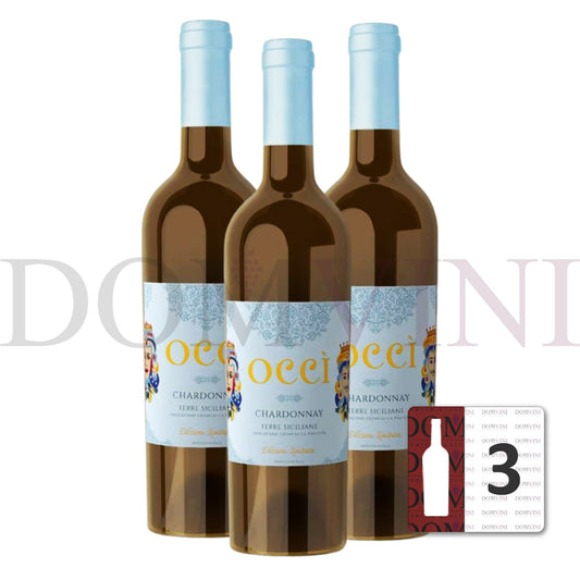 „Occì“ Chardonnay Terre Siciliane IGP 2024 - OCCIDUO  - 3er Weinpaket