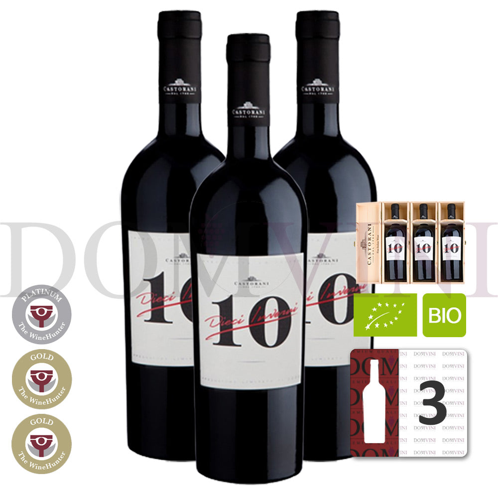 CASTORANI "Dieci Inverni" Rosso Colline Pescaresi IGT Bio 2012 in 1er OHK - 3er Weinpaket %SUPER SALE%