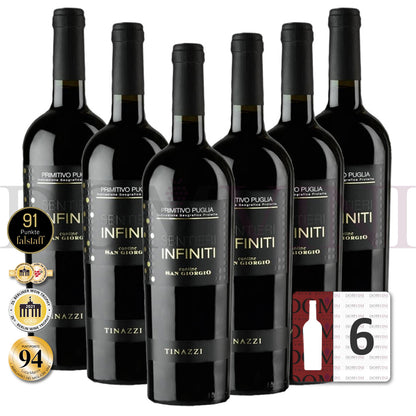 Cantine San Giorgio "Sentieri Infiniti" Primitivo Puglia IGP 2024, Tinazzi - 6er Weinpaket