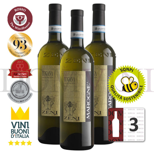 ZENI "Lugana" DOC Marogne 2023 Bio (SQNPI)- 3er Weinpaket