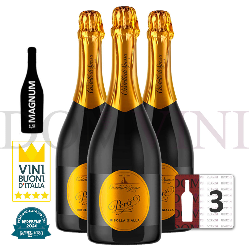 Castello di Spessa Spumante "Pertè" Ribolla Gialla Metodo Charmat 2023 Magmum 1,5l - 3er Weinpaket