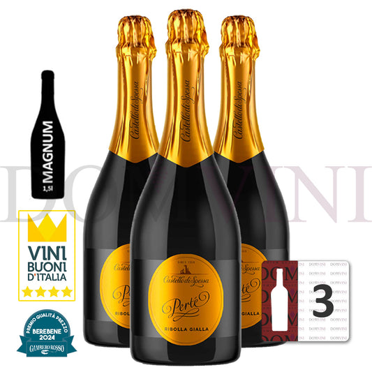 Castello di Spessa Spumante "Pertè" Ribolla Gialla Metodo Charmat 2023 Magmum 1,5l - 3er Weinpaket
