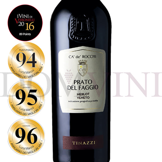 Prato del Faggio Merlot Barriques IGT 2022 - Ca' De' Rocchi, TINAZZI - 12er Weinpaket