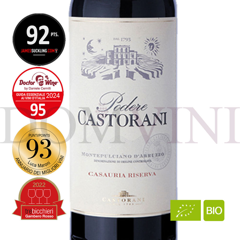 CASTORANI "Podere Castorani" Montepulciano d'Abruzzo DOC Casauria Riserva Bio 2017 - 3er Weinpaket