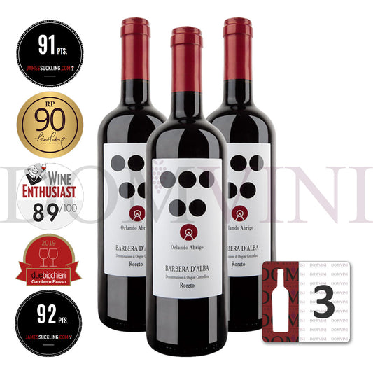ORLANDO ABRIGO Barbera d’Alba "Roreto®" DOC 2020 - 3er Weinpaket