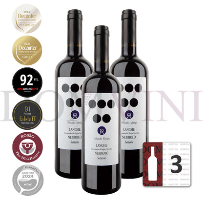 ORLANDO ABRIGO Langhe Nebbiolo "Settevie" 2021 DOC - 3er Weinpaket