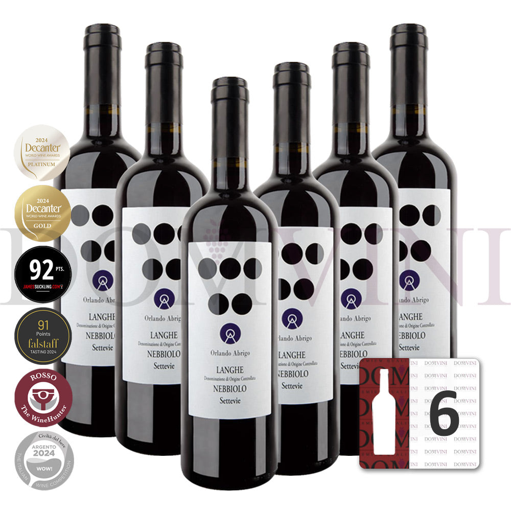 ORLANDO ABRIGO Langhe Nebbiolo "Settevie" 2021 DOC - 6er Weinpaket