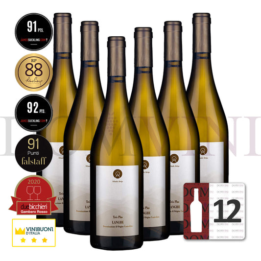 ORLANDO ABRIGO "Trés Plus" Chardonnay Langhe DOC 2021 - 12er Weinpaket