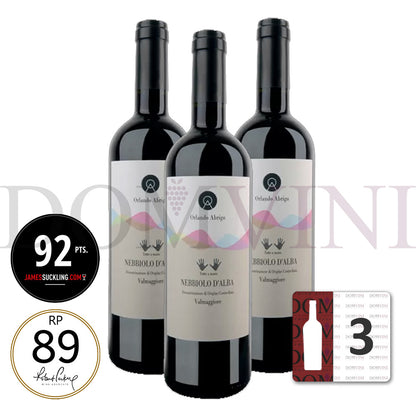 ORLANDO ABRIGO - Nebbiolo d'Alba DOC Valmaggiore 2022  - 3er Weinpaket