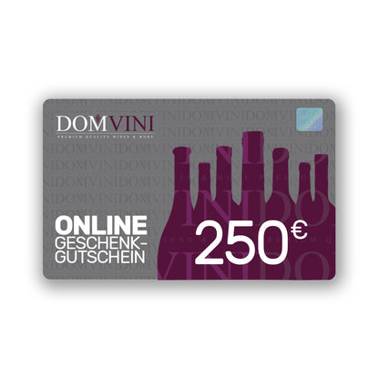 DOMVINI Geschenkgutscheine von 25€ bis 1000€